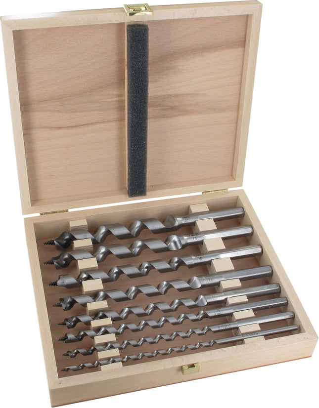 Schlangenbohrer-Satz 8-teilig, Ø 6–20 mm, Nutzlänge 160 mm, 6-kant – FAMAG