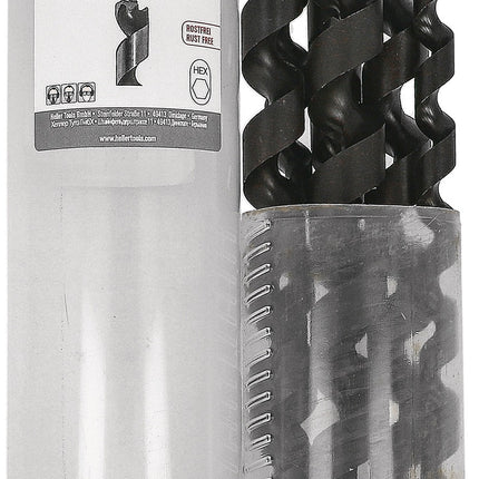 Schlangenbohrer-Satz 0386, 6-teilig, 450 mm, Ø 12–22 mm, in Drehbox – HELLER