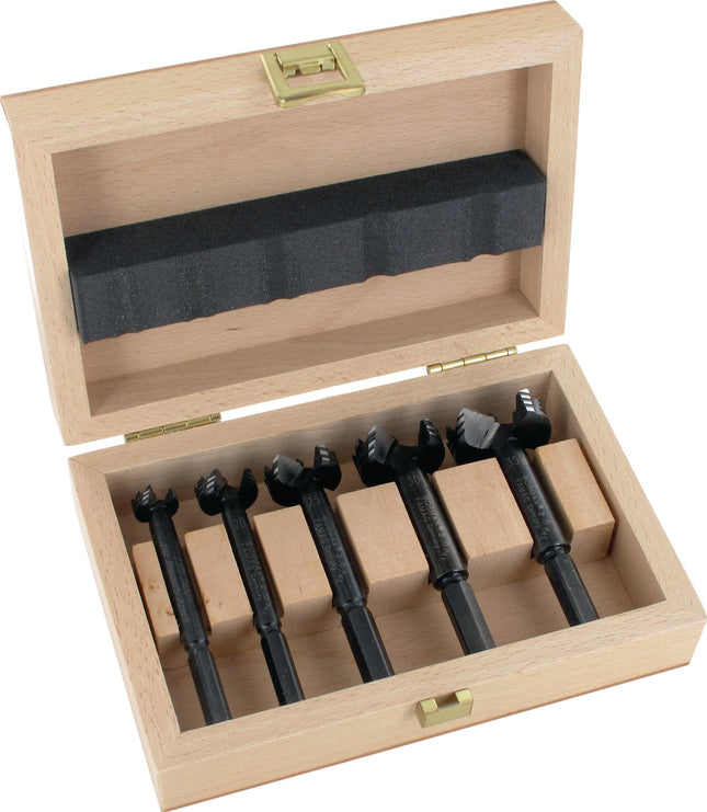 FAMAG Forstnerbohrer-Satz Bormax 1622, 5-teilig, Ø 15–35 mm – Zentrierspitze für präzises Anbohren