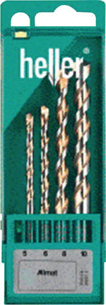 Universalbohrer-Satz Allmat 4-teilig, Ø 5, 6, 8, 10 mm, Rundschaft – HELLER