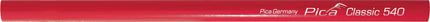 Pica Classic 540 Zimmermannsbleistift 30 cm, 2H, ungespitzt, rot