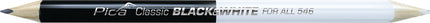 PICA Classic FOR ALL Black&White Markierstift 24 cm, 2B, beidseitig gespitzt