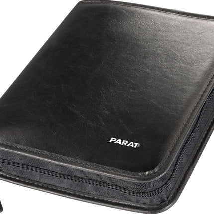 PARAT Werkzeugmappe aus Industrieleder, B232xT50xH270 mm, schwarz – Umlaufender Reißverschluss für sicheren Verschluss