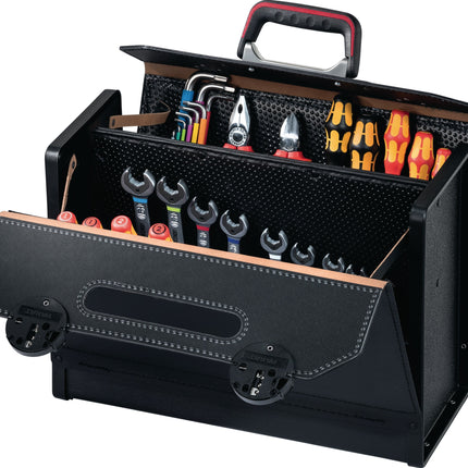 Werkzeugtasche TOP-LINE Plus CP-7, Rindsleder, 24 l, 420 x 185 x 315 mm, schwarz – PARAT