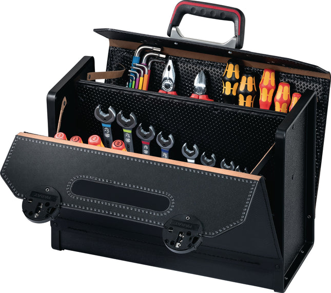 Werkzeugtasche TOP-LINE Plus CP-7, Rindsleder, 24 l, 420 x 185 x 315 mm, schwarz – PARAT