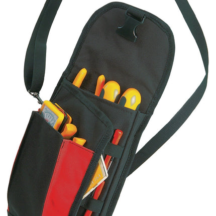 PLANO Werkzeugtasche 556 TB, Polyester, schwarz/rot, 185x245 mm – 132 g, Gepolsterte Tasche für empfindliche Geräte