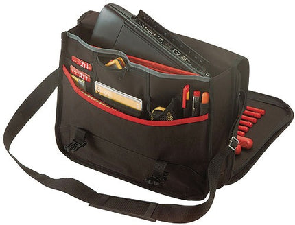 PLANO Werkzeugtasche 559 TB, Polyester, B410 x T130 x H325 mm, schwarz/rot – 1,6 kg
