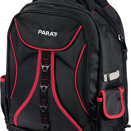 PARAT Werkzeugrucksack 5990830991 - Nylon schwarz/rot, 440 mm hoch – 2,16 kg, Hochwertiges Nylonmaterial