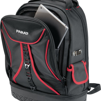 PARAT Werkzeugrucksack 5990830991 - Nylon schwarz/rot, 440 mm hoch – 2,16 kg, Hochwertiges Nylonmaterial