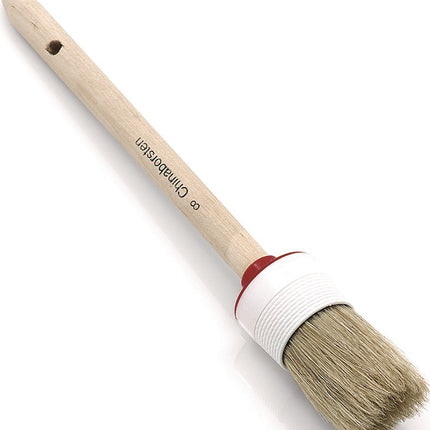 Nölle Ringpinsel Größe 2, helle Mischborste, roher Holzstiel, Borstenlänge 40 mm