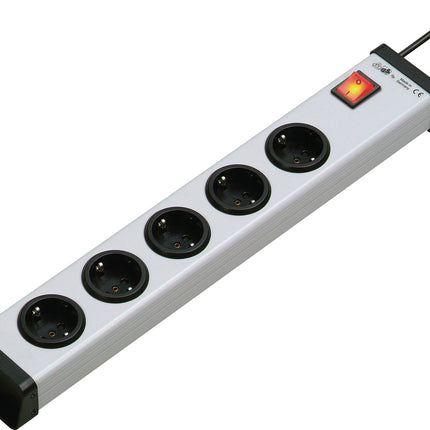 Steckdosenleiste 16 A 230 V, 5 Steckdosen, 1,5 m, H05VV-F 3x1,5 mm², JÄGER DIREKT