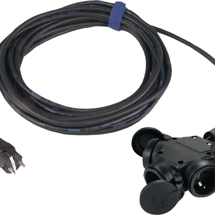 JÄGER DIREKT Schutzkontaktverlängerung 5m H07RN-F 3-fach IP44 16A 250V