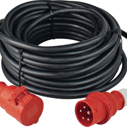 AS-SCHWABE CEE-Verlängerung mit Phasenwender 32 A 400 V 10 m H07RN-F 5x6 mm² schwarz IP44