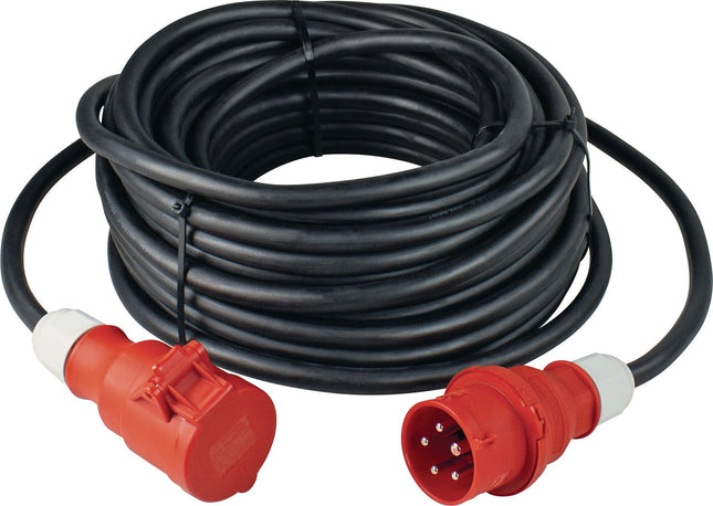 AS-SCHWABE CEE-Verlängerung mit Phasenwender 32 A 400 V 10 m H07RN-F 5x6 mm² schwarz IP44