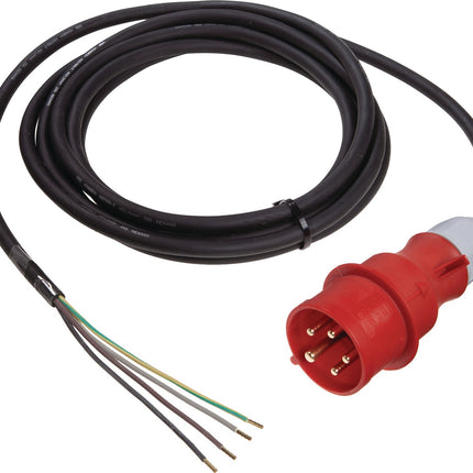 Anschlussleitung H07RN-F 5x1,5 mm², 5 m, CEE-Stecker 5-polig, schwarz