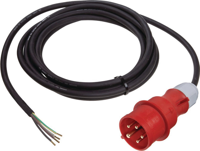 Anschlussleitung – H07RN-F 5x1,5 mm², 5 m, CEE-Stecker 5-polig, schwarz