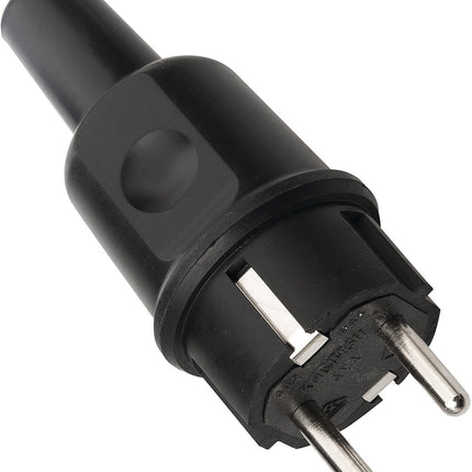 KALTHOFF Schutzkontaktstecker 10-/16 A 250 V IP44 Vollgummi schwarz