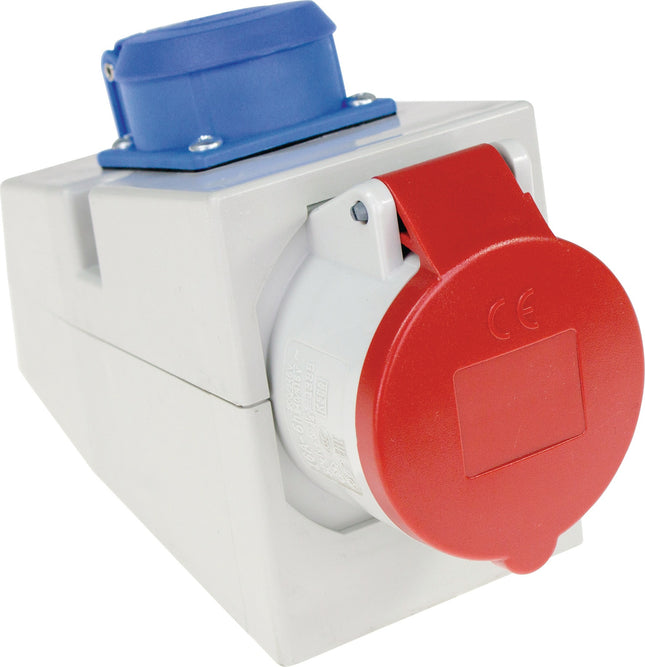 AS-SCHWABE CEE-Kombidose 16 A 400 V Steckerstellung 6 h IP44 – Gehäuse aus Polyamid, schlagfest