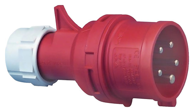 CEE-Stecker 16 A 400 V 6 h JÄGER DIREKT – Spritzwassergeschützt (IP44), integriertem Phasenwender