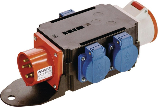 CEE-Adapter MIXO BRIGACH 1xCEE-Stecker 400V, 16 A, 5-polig IP44 – Gehäuse aus hochbruchfestem Spezialkunststoff