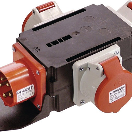 CEE-Adapter MIXO RHEIN 1xCEE-Stecker 400V, 16 A, 5-polig IP44 – Gehäuse aus hochbruchfestem Spezialkunststoff