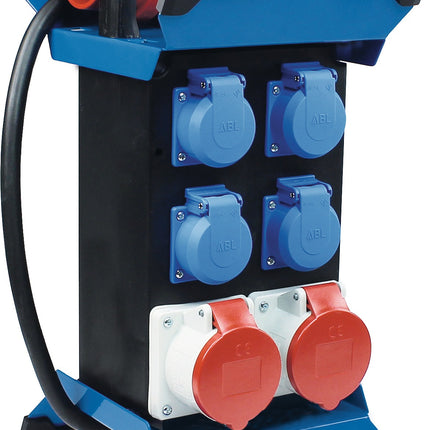 CEE-Standstromverteiler STECKY 11+ mit CEE-Stecker 400V, 16A, 5-polig – AS-SCHWABE