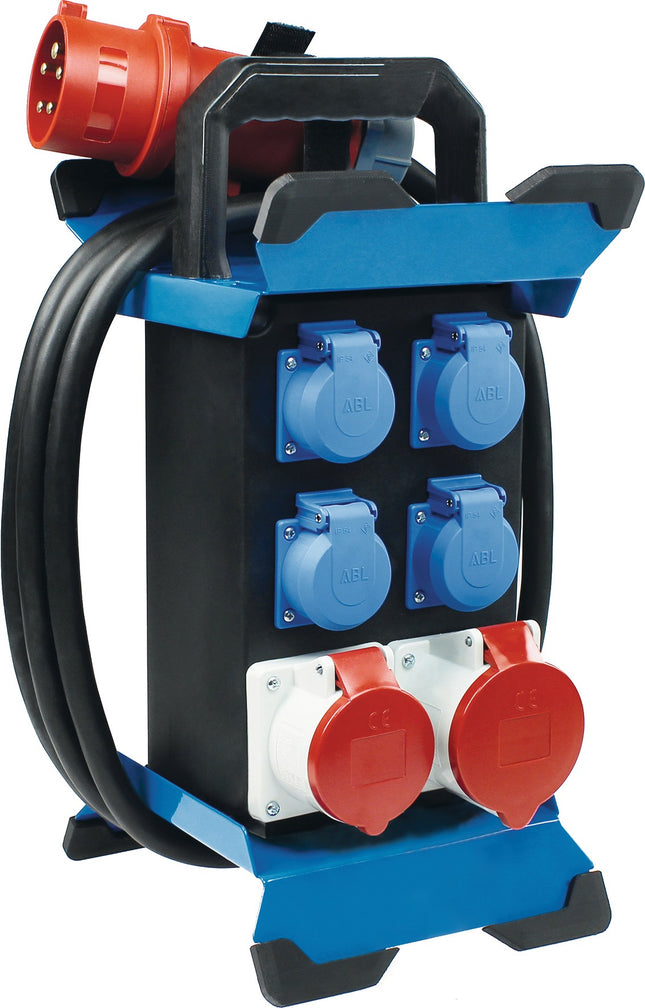 AS-SCHWABE CEE-Standstromverteiler STECKY 12 mit CEE-Stecker 400V, 32A, 5-polig
