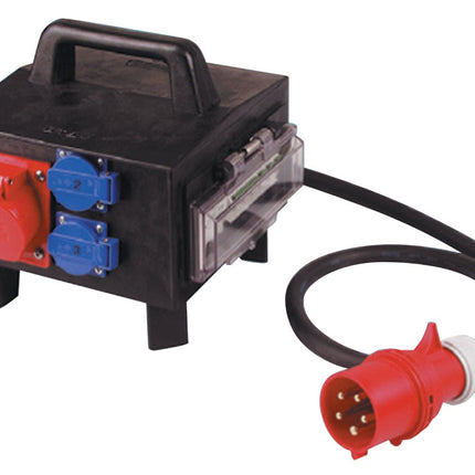 JÄGER DIREKT Vollgummikleinverteiler CEE 32 A, 5-polig, 1xCEE 32 A, 2xCEE 16 A, 3x230V, 5x6 mm²