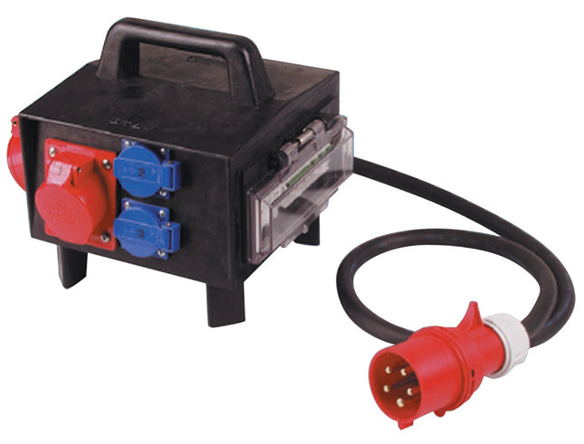 DIREKT Vollgummikleinverteiler CEE 32 A, 5-polig, 1xCEE 32 A, 2xCEE 16 A, 3x230V, 5x6 mm² – JÄGER