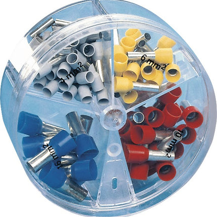 Aderendhülsenbox 100-tlg. 4,00-16,00 mm², Kunststoffbox, JÄGER DIREKT