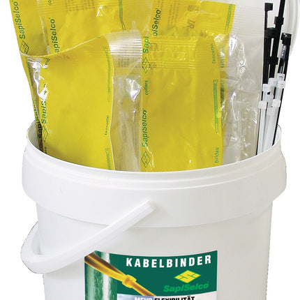 Kabelbinderset 1000-tlg. PA 6.6 SAPISELCO – natur, schwarz, rot, grün