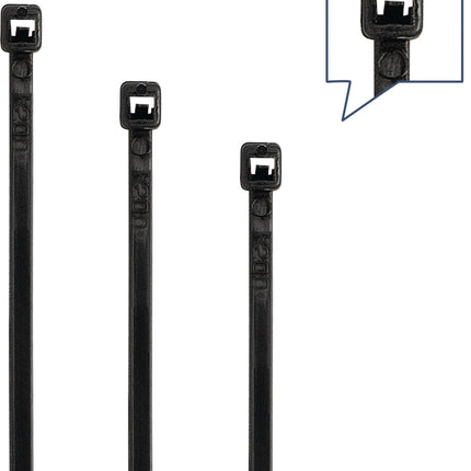 Kabelbinder-Set 350-teilig Polyamid 6.6 schwarz / UV-stabil