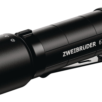 ZWEIBRÜDER LED-Taschenlampe ZB6T 30-3000 lm, Akku Li-Ion, 10-300 m, schwarz