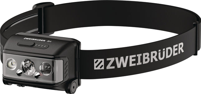 LED-Stirnleuchte ZB5H, 3,7V, 2000 mAh Li-Po-Akku, 2000 mAh, schwarz – ZWEIBRÜDER