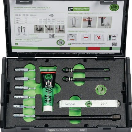 KUKKO Kugellagerabzieher-Satz 69, 7-teilig, Spannbereich 20-95 mm – 1,09 kg, Lieferung in stabiler L-Boxx mini