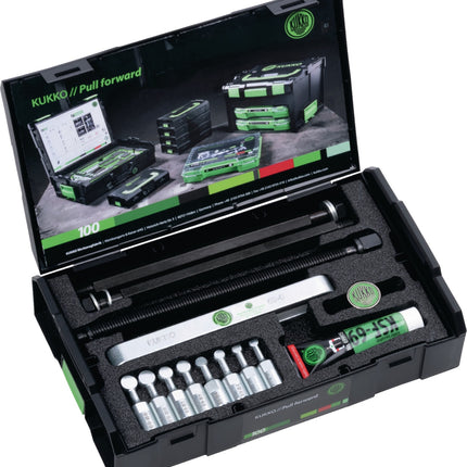 KUKKO Kugellagerabzieher-Satz 69, 7-teilig, Spannbereich 35-120 mm – 1,64 kg, Lieferung in L-Boxx mini