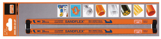 Metallsägeblatt Sandflex 300 mm, 24 Zähne pro Zoll, 1-seitig, Bimetall, 2 Stück pro Karte – BAHCO