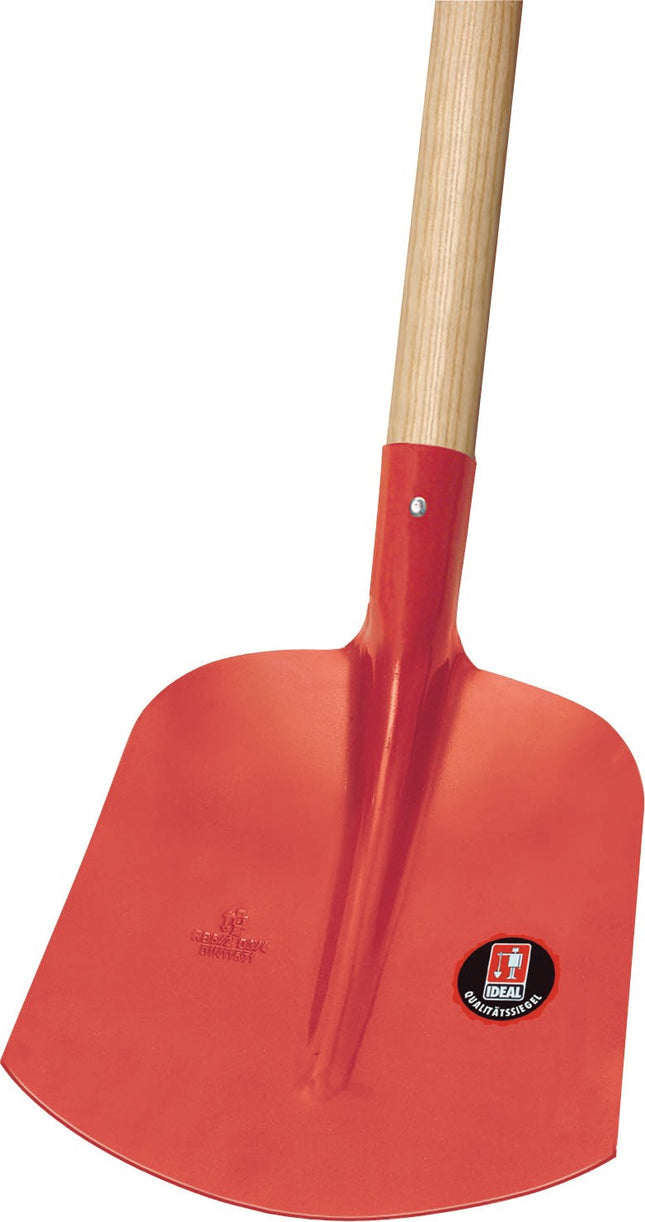 Holländer Schaufel RUHR-BRILLANT Gr.2 300x250mm mit Eschenstiel IDEAL – (1300 mm), Spezialgehärtet für hohe Robustheit