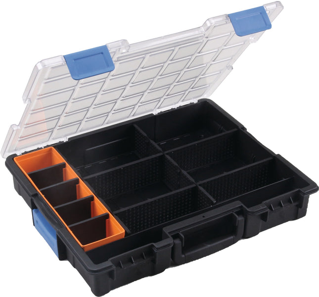 ALLIT Sortimentskasten Euro Plus Pro B440xT355xH76mm 23 Fächer 4 Trennstege – schwarz