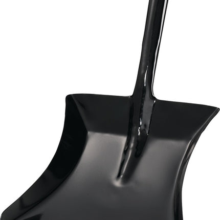 Kehrschaufel  mit Düllgriff Metall schwarz lackiert Blatt L230xB260 mm