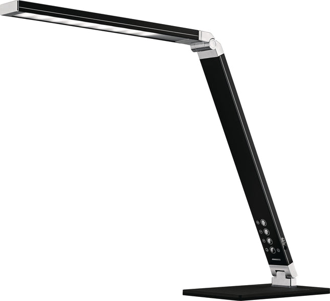 HANSA Schreibtischleuchte Magic Light Alu schwarz, Höhe max. 420 mm, Standfuß mit LED – Aluminium
