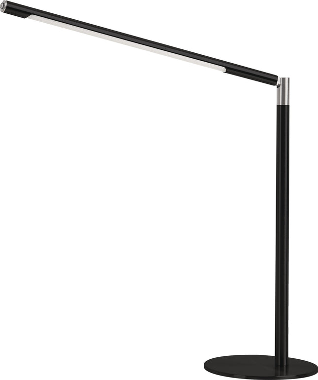 Schreibtischleuchte Aura schwarz mit Standfuß und LED, höhenverstellbar – HANSA