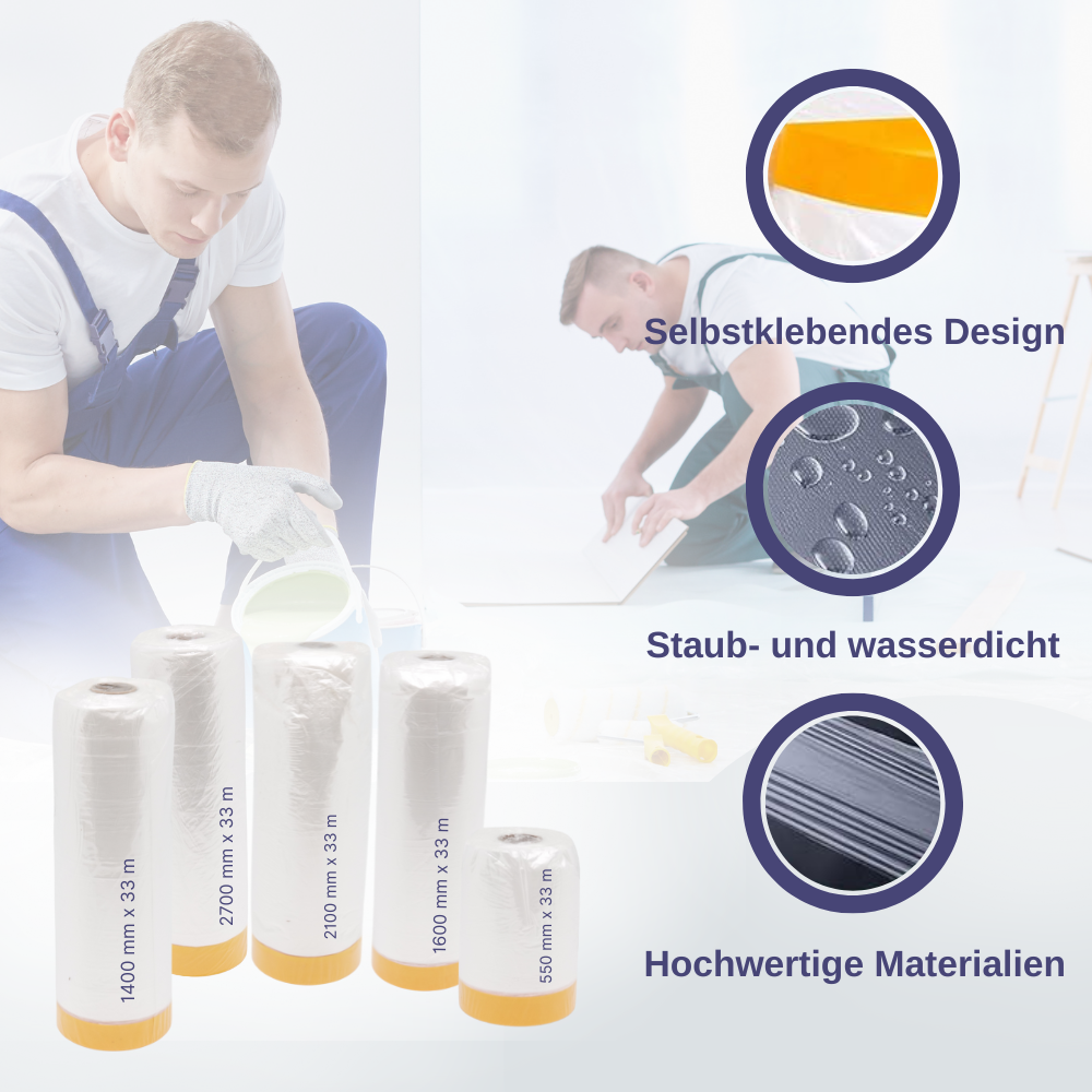 Abdeckfolie fix & fertig mit washi-UV 3, ca. 7 µm