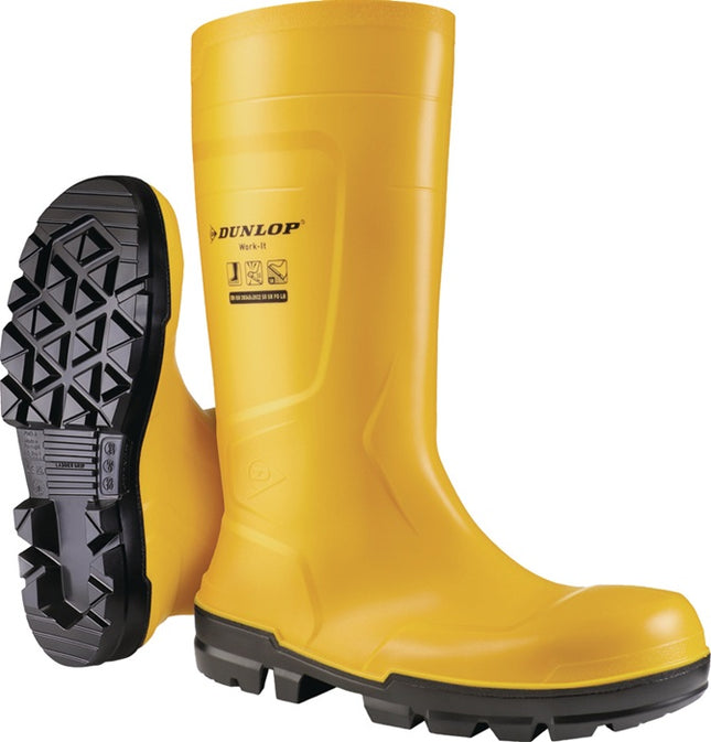Sicherheitsstiefel Work It gelb S5 EN ISO 20345:2022 PVC DUNLOP