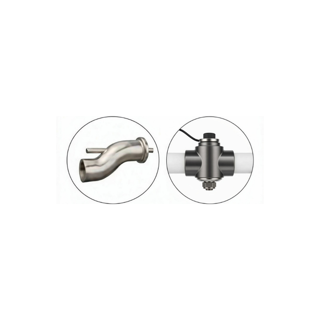 SPRITZJET TWIST FIX L 600 – Spritzkopf gerade, ALU 360° mit Kegelhahn