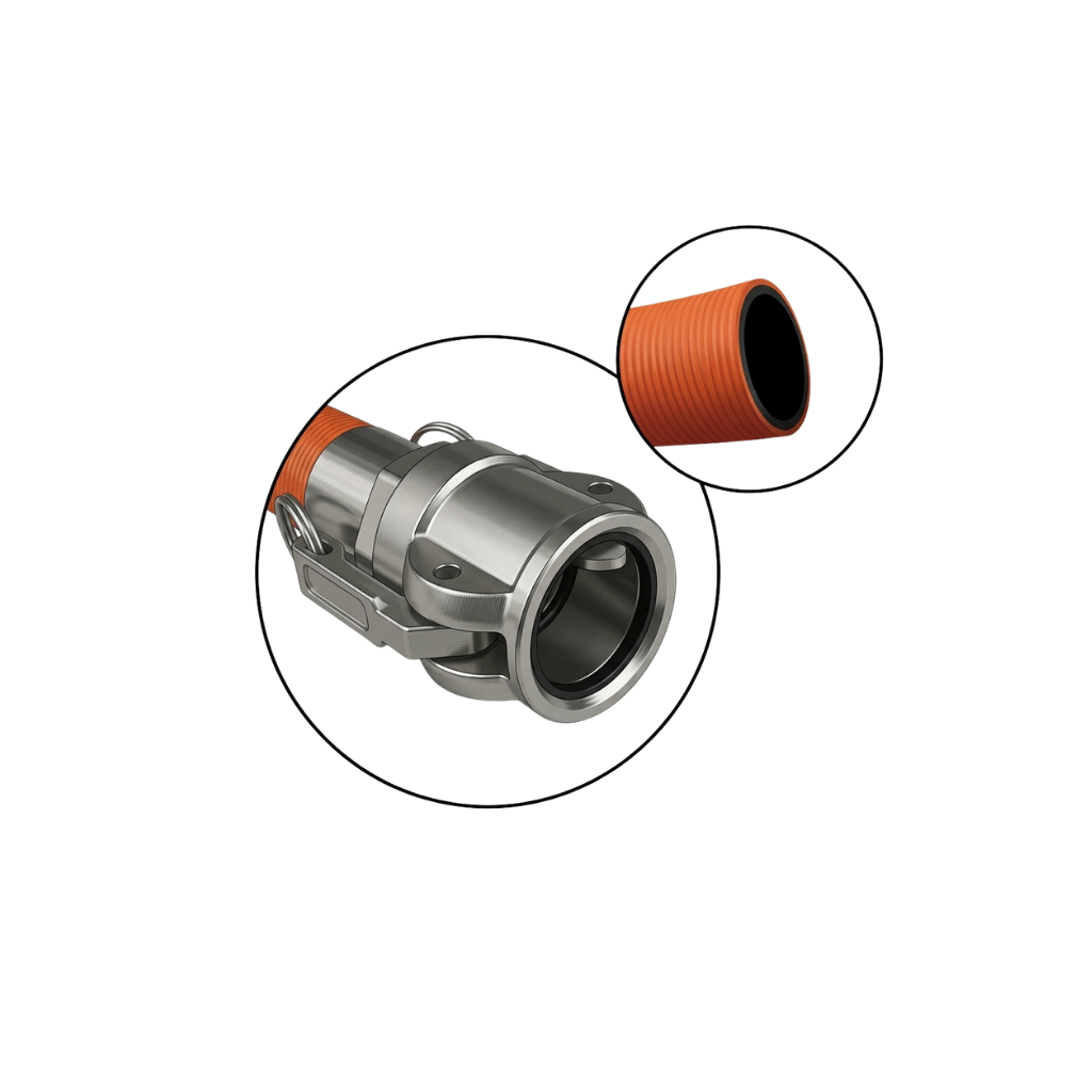 Mörtelschlauch ULTRALIGHT 42 mm mit MK50 MT Kupplung einseitig