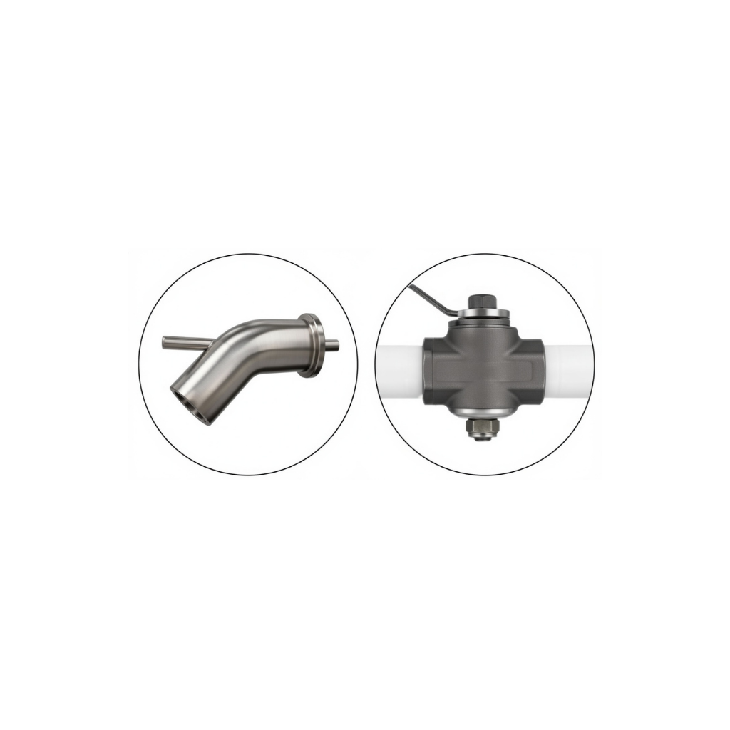 SPRITZJET TWIST FIX L 600 – Spritzkopf 45°, ALU 360° mit Kegelhahn