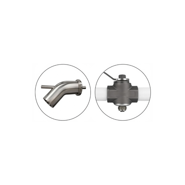 SPRITZJET TWIST FIX L 600 – Spritzkopf 45°, ALU 360° mit Kegelhahn