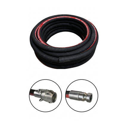 Mörtelschlauch 25x7 mm 40 bar schwarz mit MKVT25/MT25 System 22 hydraulische Einbindung