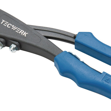 TECWERK Handblindnietsetzgerät Länge 255 mm Arbeitsbereich 2,4 - 5 mm mit Öffnungsfeder